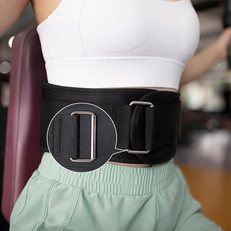 Adjustable Weight Lifting Belt, 1 Count Waist Trainer Belt with Double D-ring Buckle, Workout Fitness Belt for Squat, Dumbbell, Barbell Exercise, Weightlifting Belt, Gym Accessory, Fitness Accessories