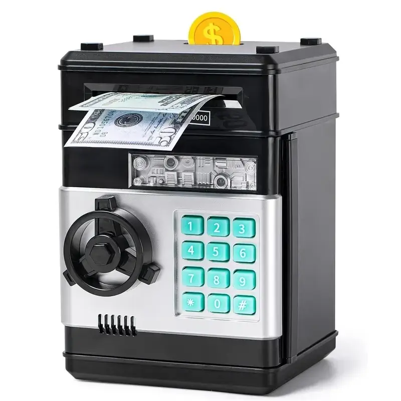 Electronic Piggy Bank with Digital Password Lock, Cool Stuff for Room Decor, Kids Mini ATM Money Safe, Perfect  Gift 2026, LED Safe for Cash & Coin Storage#SummerVibes, Cool Room Decor, Home Decor Items