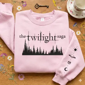 Twilight Embroidered Sweatshirt and Hoodie, Bookish Sweater, Eclipse Breaking Dawn New Moon Shirt