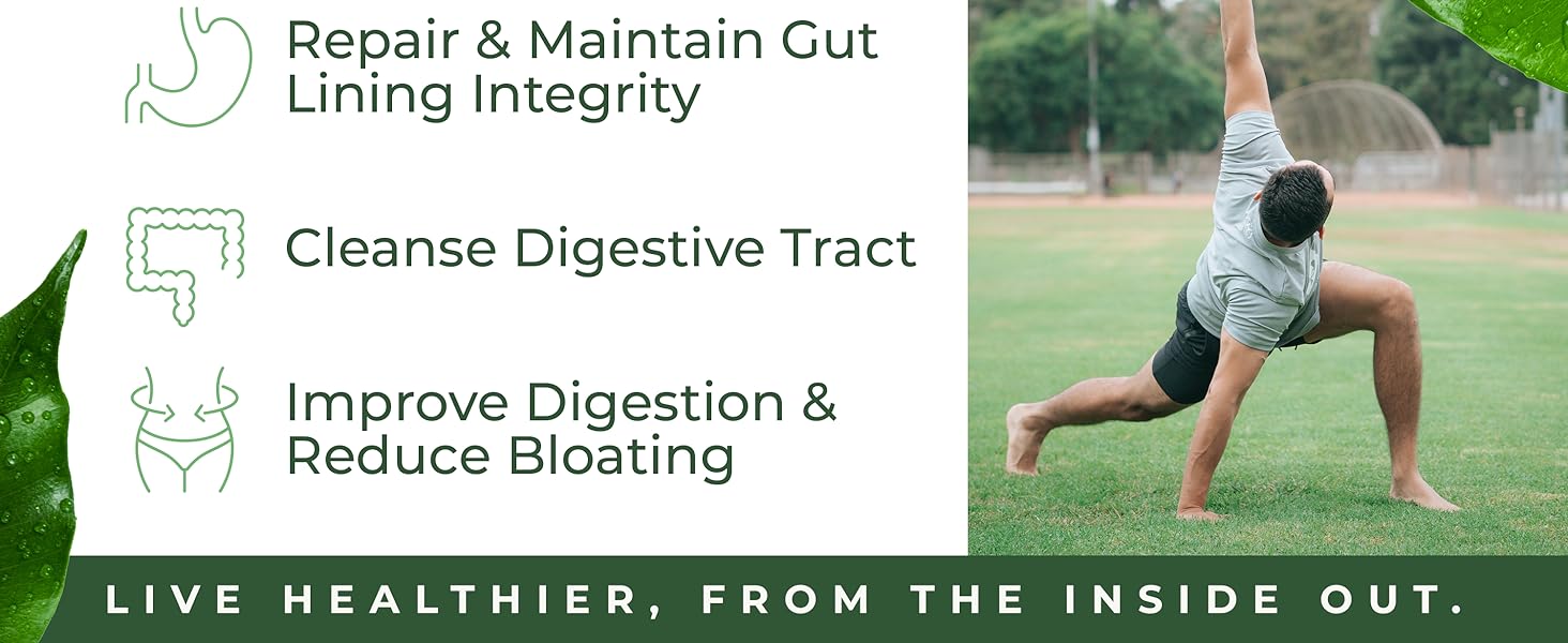 AD LIFE Good Mornin' Gut Detox & Digestion Support Powder with Apple Cider Vinegar L-Glutamine & Aloe Vera for Fast Acting Bloating Relief & Face Debloat - Morning Detox Drink for Reduced Bloating