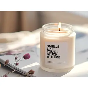 Gift for Boyfriend, Cute Gift for Her, Anniversary Candle Gift for Girlfriend, You Are Stuck with Me Gift For Him, Roommate, Best Friend G26