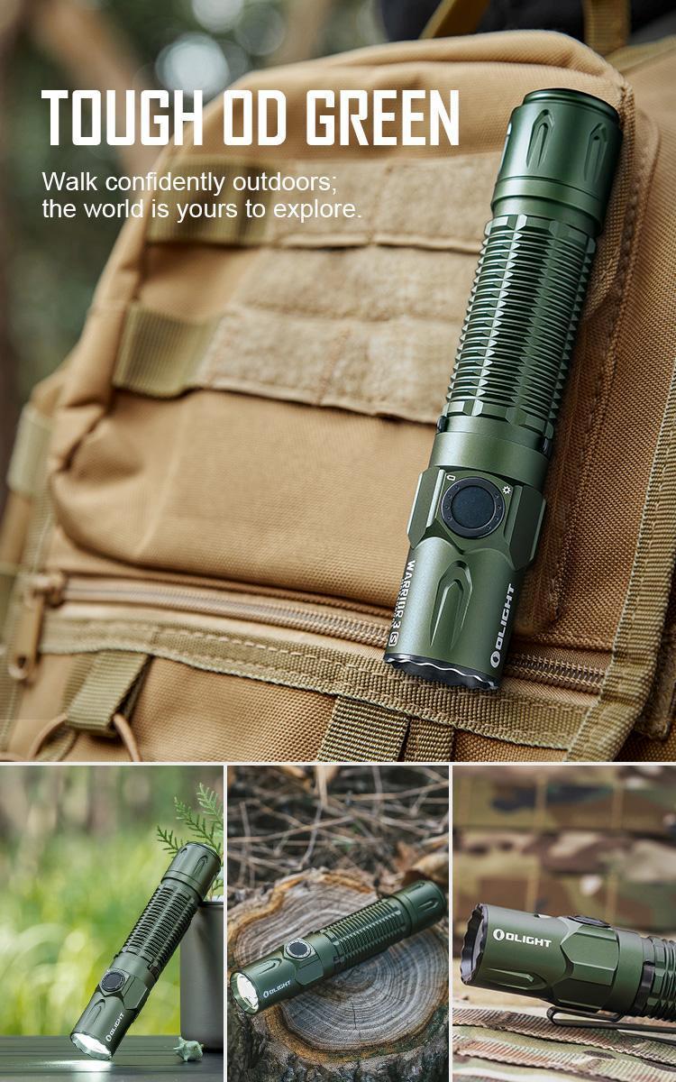 OLIGHT Warrior 3S 2300 Lumens Rechargeable EDC Flashlight, Compact Dual-Switches Bright Light with Proximity Sensor