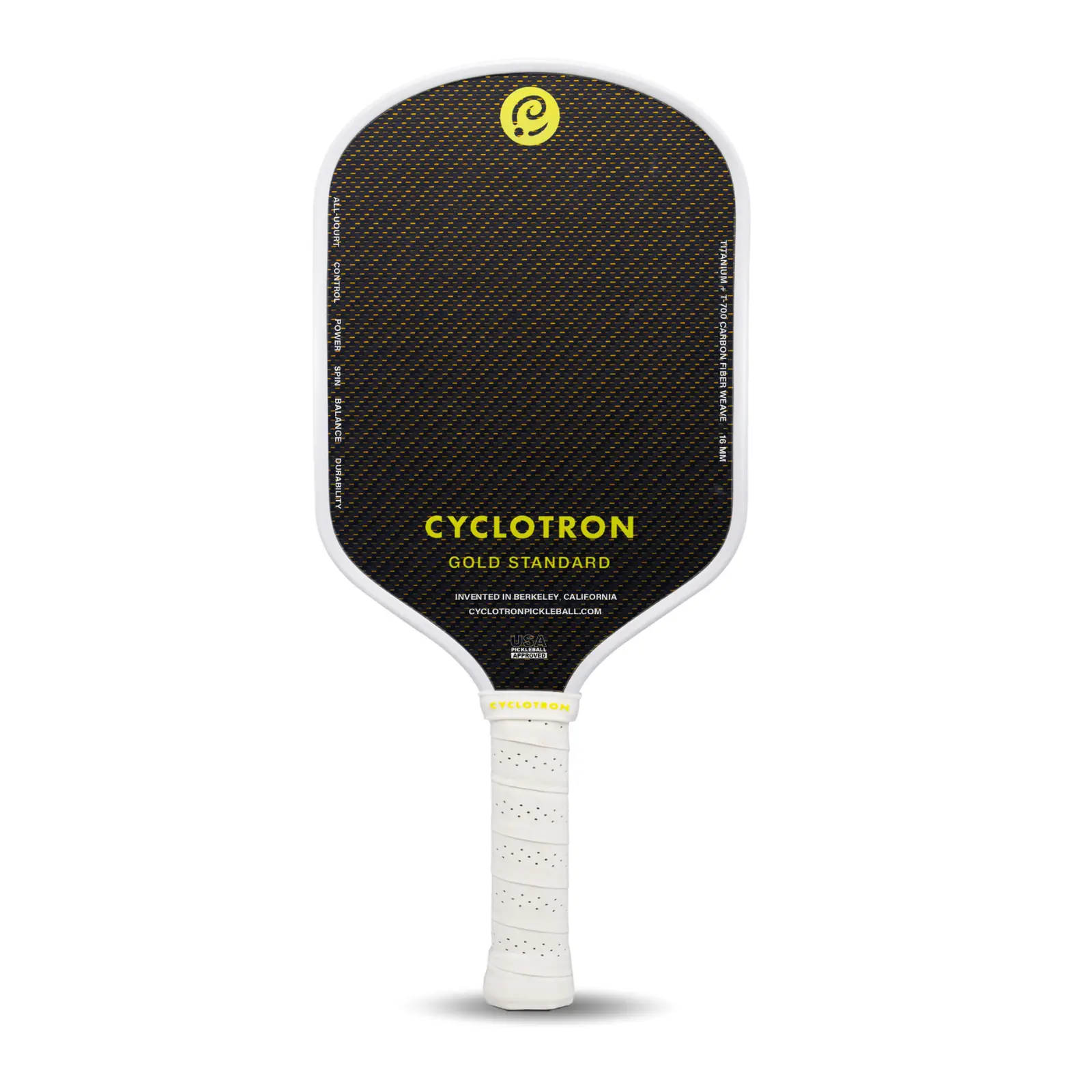 USAPA Approved Pickleball Paddle with T700 Carbon Fiber & Titanium Hybrid Surface, 16mm Thermoformed Core, Elongated Lightweight 7.7oz Design, Includes Paddle Cover, Pickleball Paddles