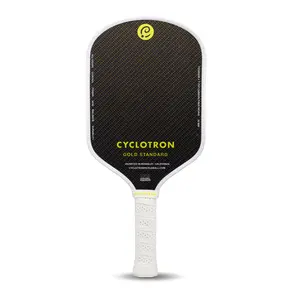CYCLOTRON GOLD STANDARD Pickleball Paddle Professional 16.25" Titanium & T700 Carbon Fiber Hybrid 16mm Thermoformed Core EVA Foam Lightweight 7.7oz Spin Power Precision Includes Paddle Cover pickle ball