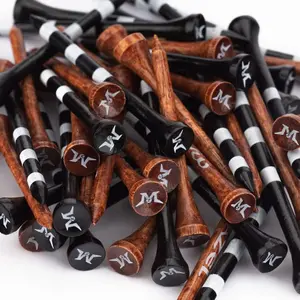 Natural Wood/Bamboo Golf Tees 2 3/4 Inch & 3 1/4 Inch Pack 50 or 120 Reduce Friction & Side Spin More Stable Golf Tees