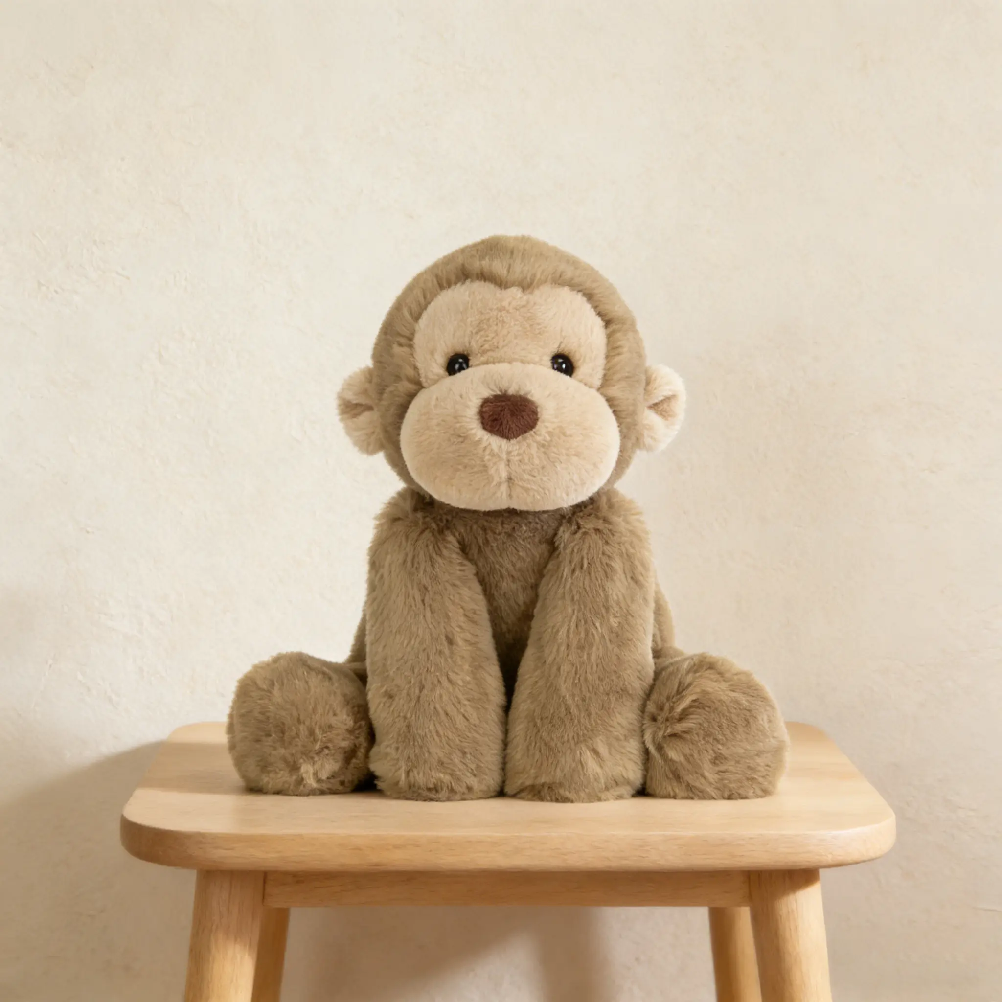 24cm Stuffed Monkey Plush Toy - Cute Stuffed Animals, Soft Cotton Material, Huggable Design, Lightweight Plush, Soft Cuddly Gift for Kids, Adorable Zoo Companion, Childhood Stuffed Animal, Stuffed Animal Gifts