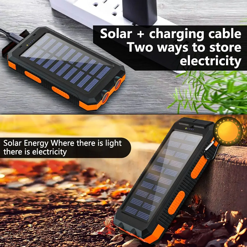 2026 neuer 10000 mAh portable charger. Solar-Powerbank fr Handys. Mini  kompakter portable charger power bank. Geeignet fr Camping im Freien,  Strand, Ausflge, Partys, Wohnmobilreisen. Vielseitiger charger fr  Halloween, Weihnachten, Valentinstag ...
