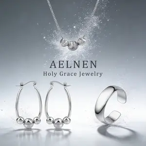 AELNEN Lightweight Dangle Earrings for Women - Hypoallergenic Sterling Silver Loops for Sensitive Ears, Everyday Minimalist Jewelry Gifts Pretty Studs