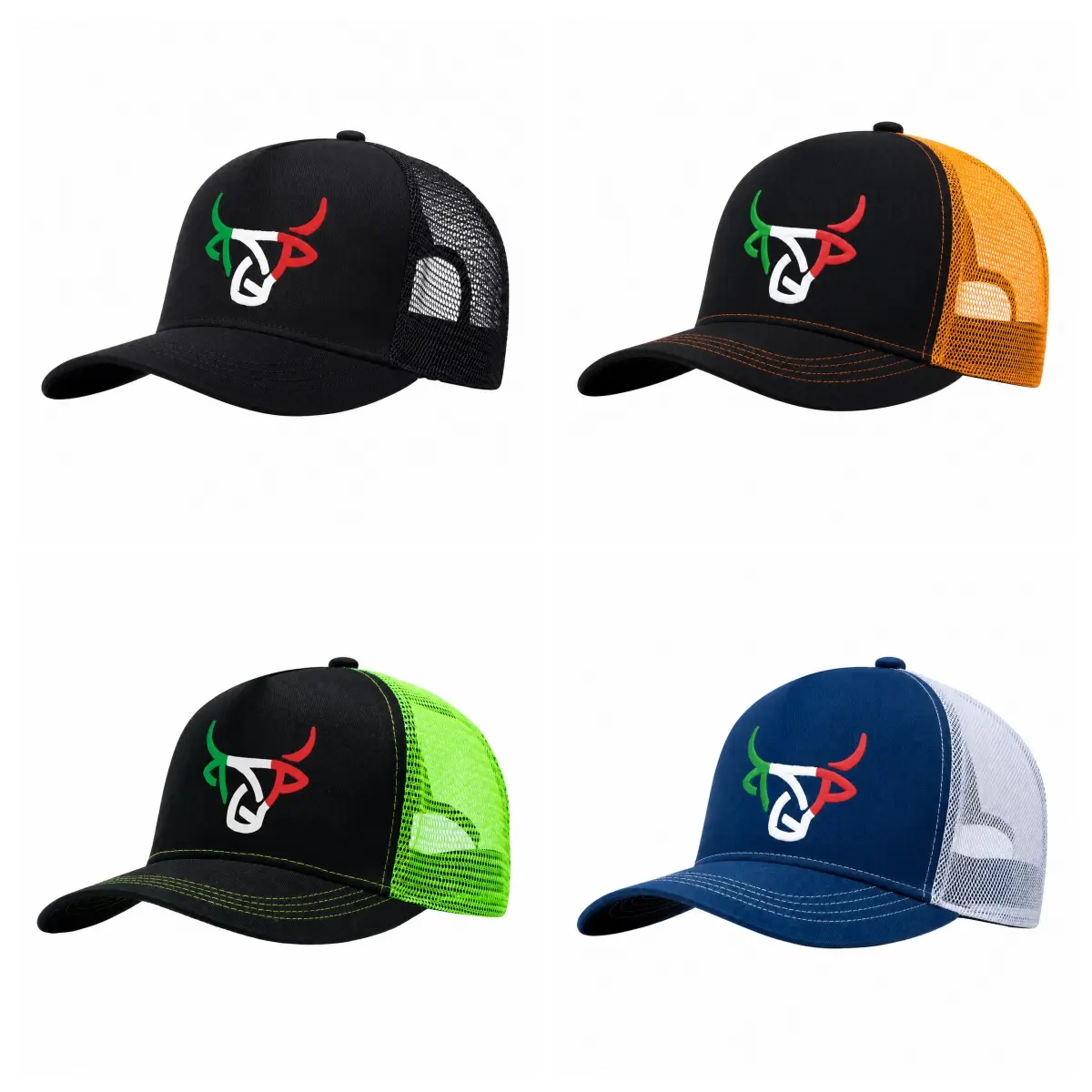 Men's Snapback Hats with Geometric Bull Graphic, Unisex Trucker Style Cap for Women, Adjustable Outdoor Sun Protection, Do Not Dry Clean, Baseball Cap, Beach, Casual, Snapback Headwear, Male