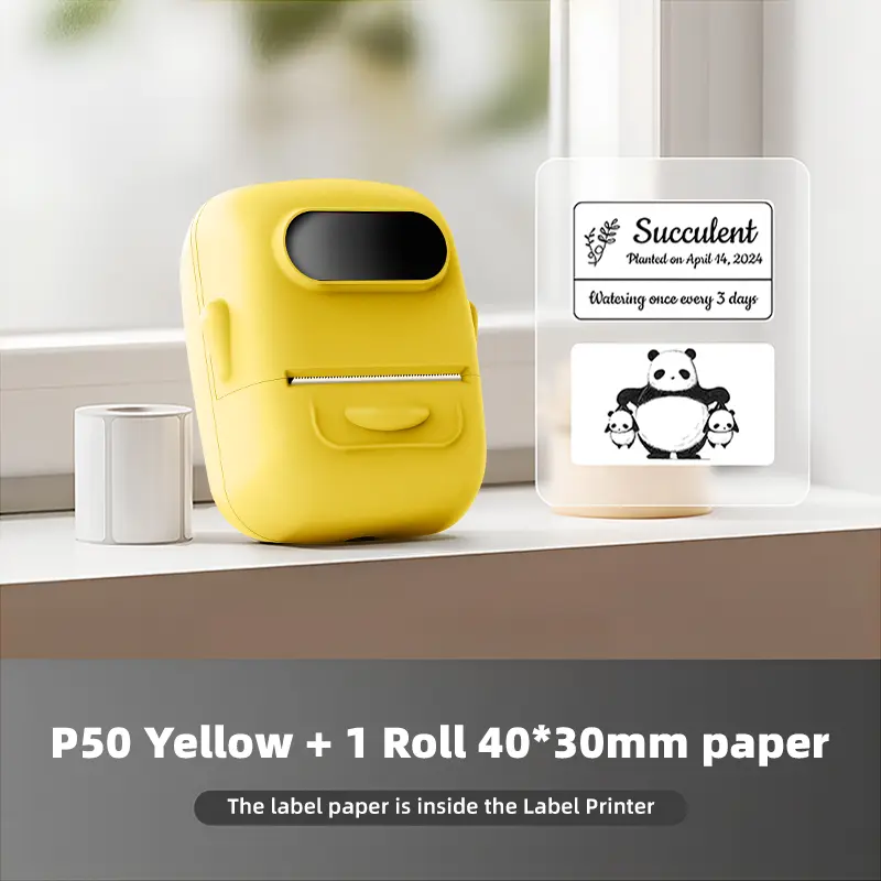 yellow + White Label Paper