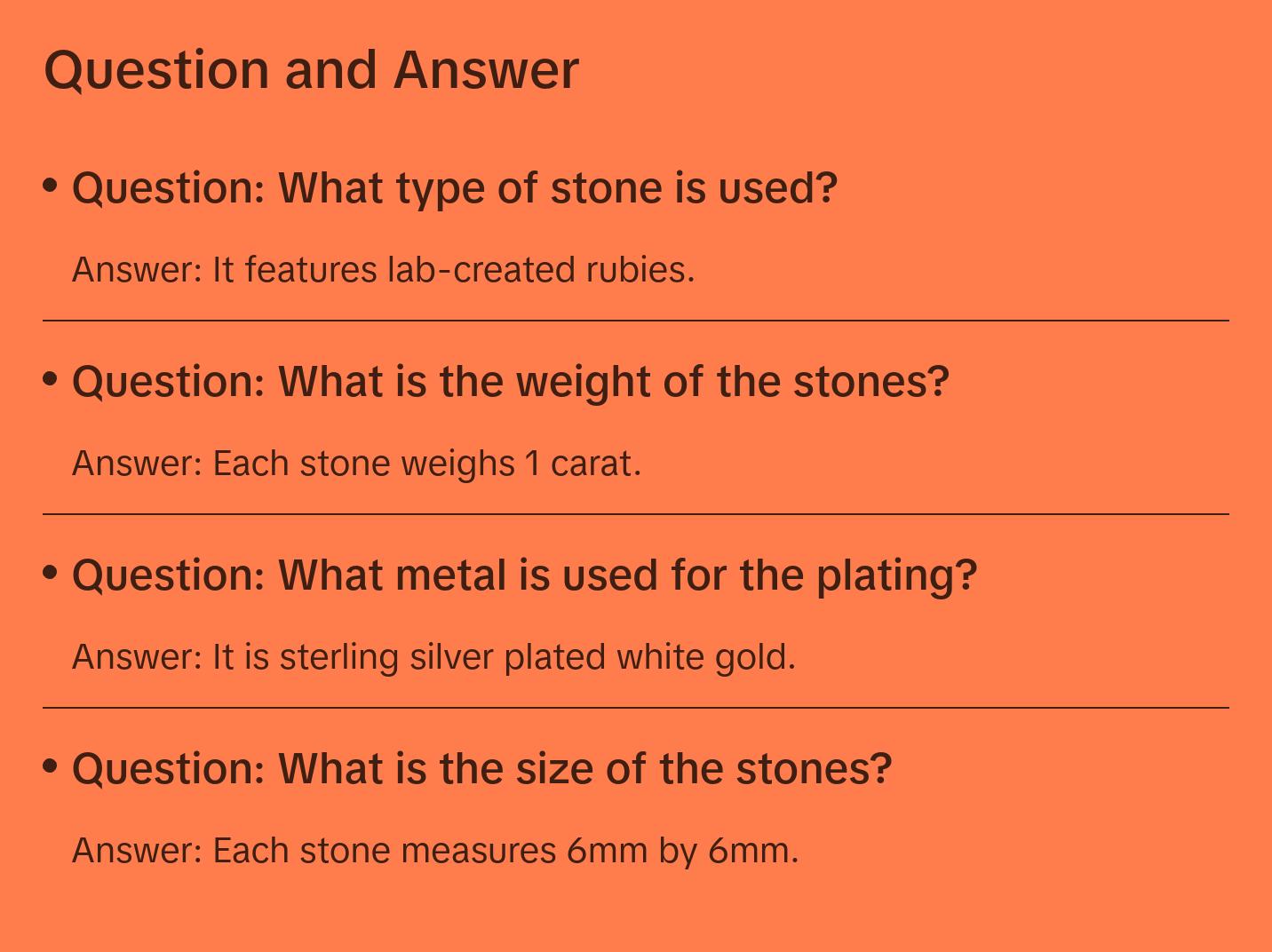 1 ct Heart Style Ruby Earring Studs / Bracelet