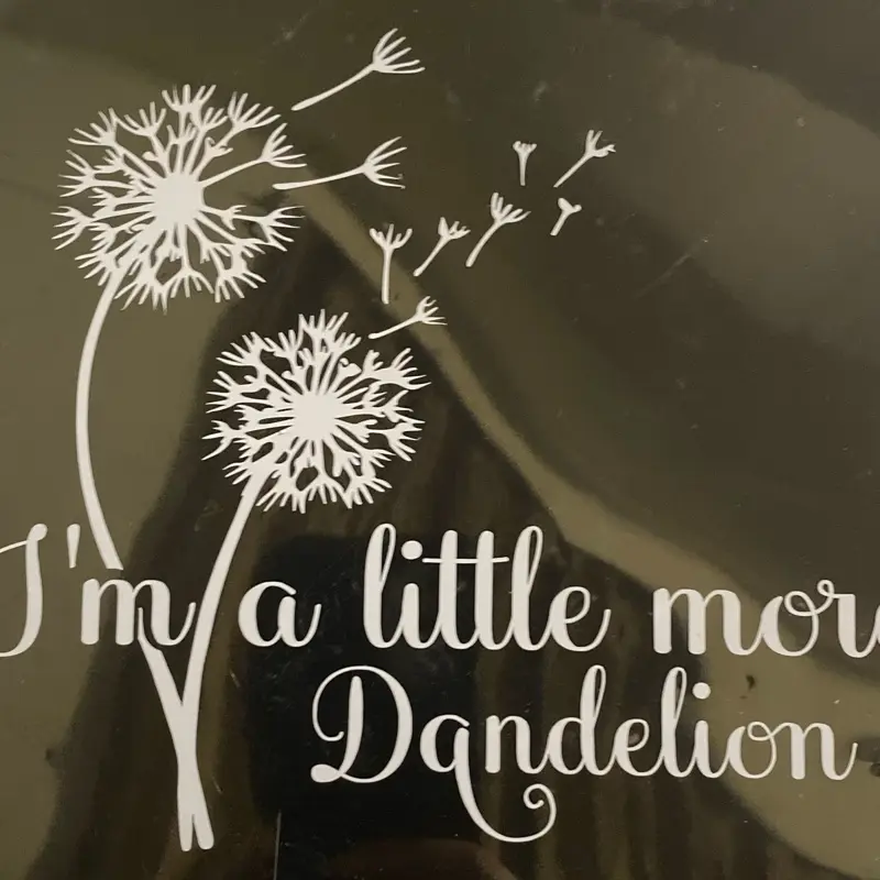 "I’m a Little More Dandelion Vinyl Sticker, Car Vehicle Decoration, Car Accessories, Side Decals, Window Decals for Vehicles", Cars Accessories