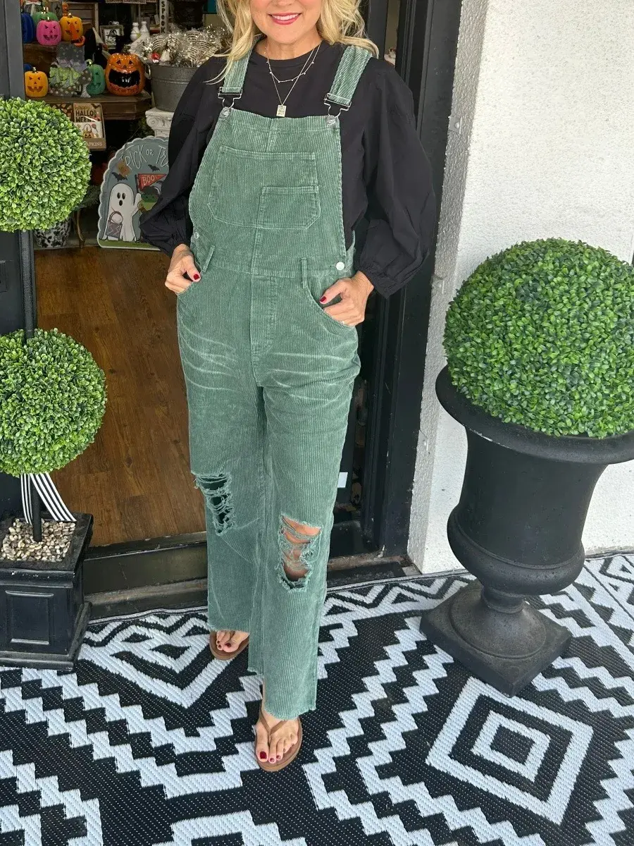 Midiross Ripped Overalls Jumpsuit