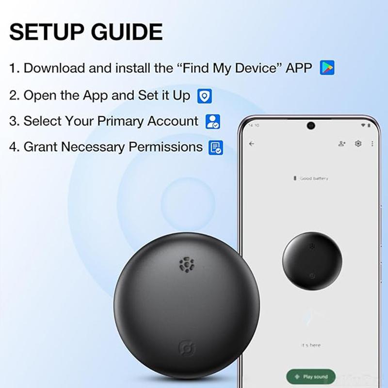 GPS Tracker for Vehicles - (Available for Android and iOS) Waterproof, Drop-Resistant,Real-Time Mini Tracker Device for Vehicles, No Monthly Fee Subscription No SIM Card Required