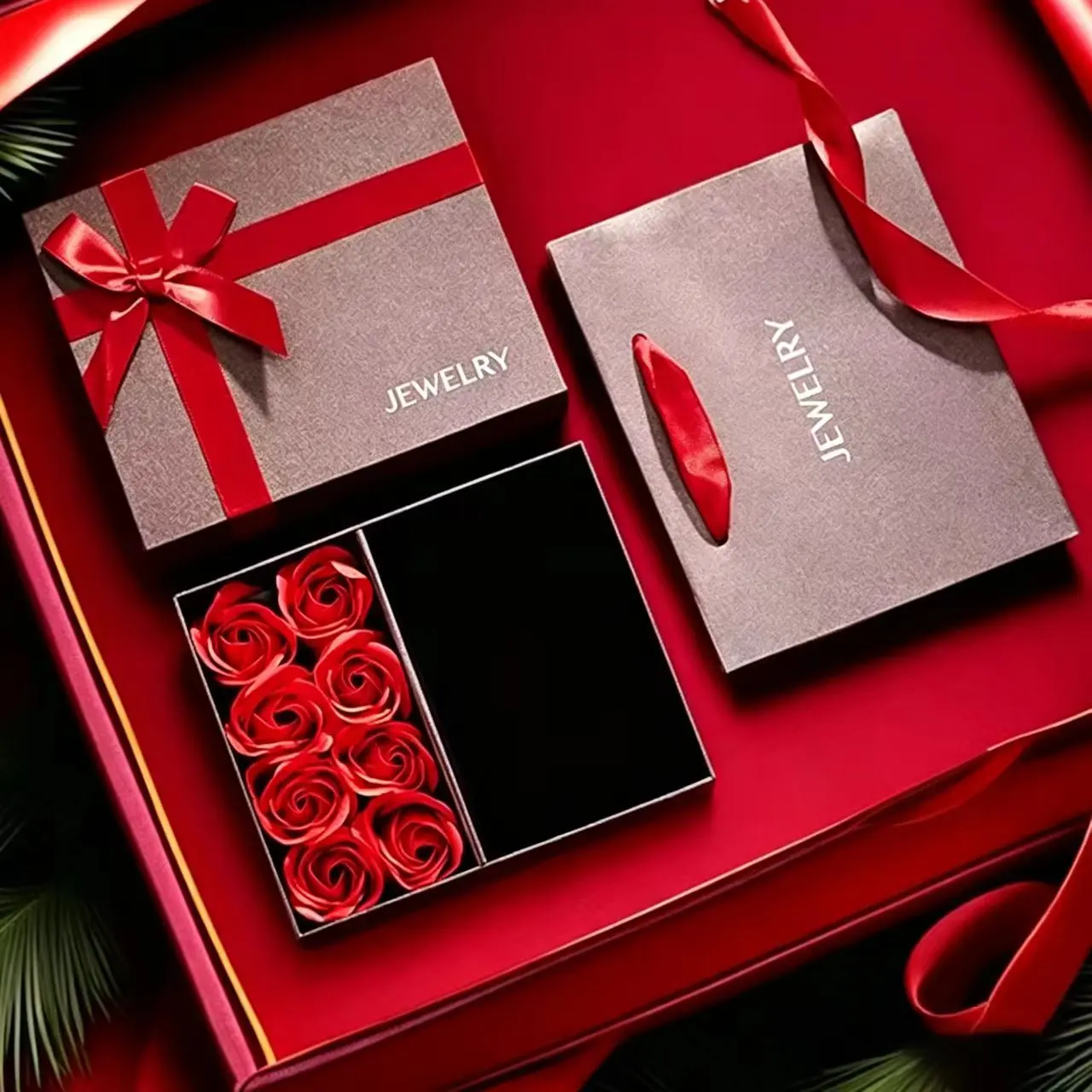 Preserved rose gift box, Valentine's Day jewelry gift box set, exquisite gifts for women, romantic surprise items for anniversaries, ideal presents for ladies, wives, mothers and girlfriends, birthday gifts, holiday and party supplies tiktokshopspringglow