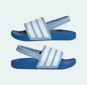 Adidas Adilette Estrap Slides Clear Sky Cloud White Bright Royal (PS) JR5332 New