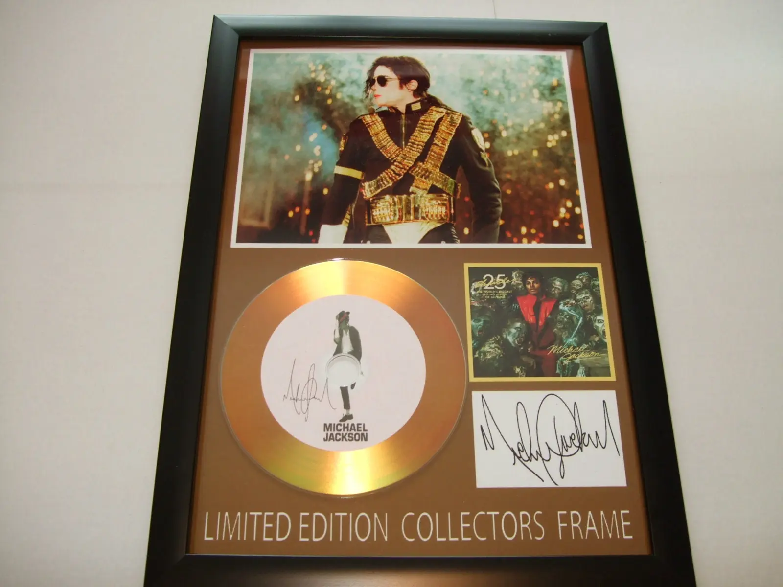 michael jackson signed display poster