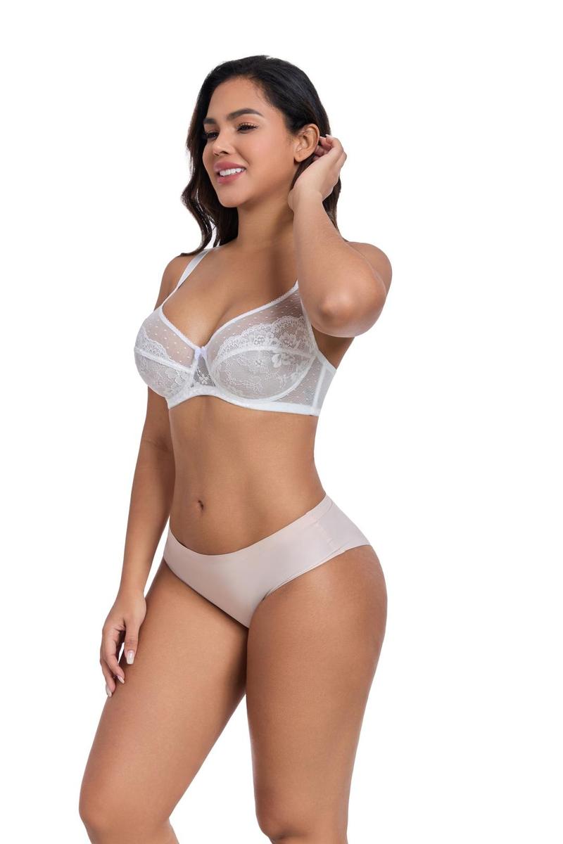 【new style】Exquisite floral lace plus size wire bra full coverage bra unpadded ultra-thin and comfortable,Unlined breathable lace lightweight bra, large size bra without padding, ultra-thin and comfortable, support sagging breasts, with wire，