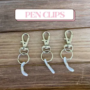 Pen clips for badge reel nurse pens clip on pen holder for badge buddy nursing accessories