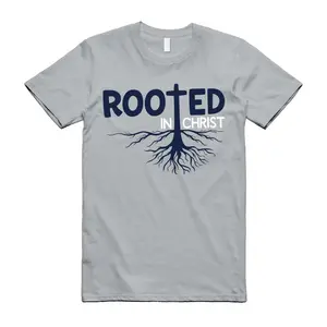 Unisex Short-Sleeve Mid-Length T-Shirt, 1-Yarn Smoke Grey Obsidian/Midnight Navy Blue/White, with Pocket, Matching ROOTED Outfit
