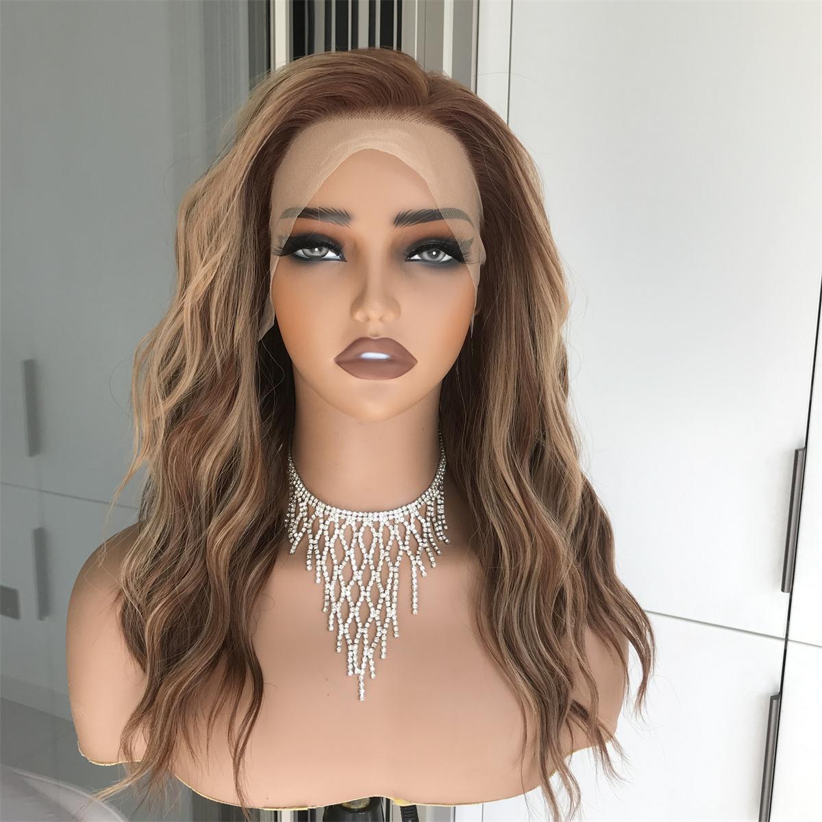 AISOM Mila Caramel Water Wave Free Part Lace Front Wig 16 Inch 13x4 Glueless Synthetic Lace Wigs for Women Heat Friendly Daily Use AISOM Mila Caramel Water Wave Free Part Lace Front Wig 16 Inch 13x4 Glueless Synthetic Lace Wigs for Women Heat Friendly Daily Use
