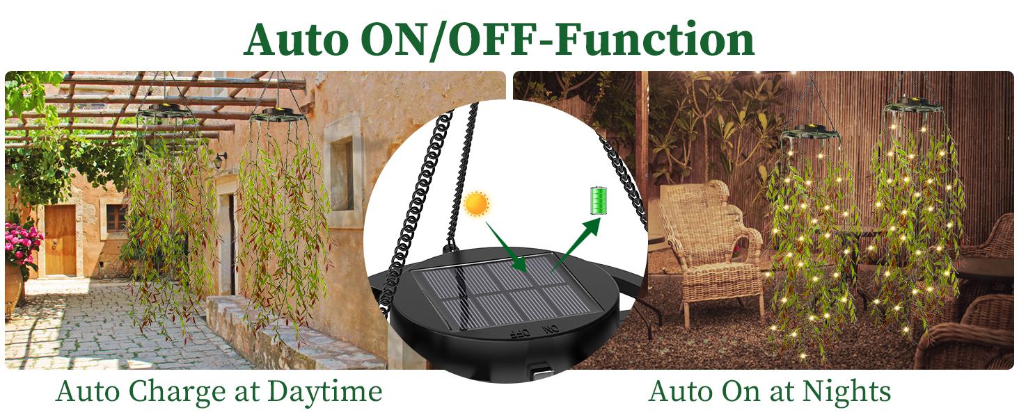 2025 NEW Release 2 Pack Fake Plants with Fairy Lights, Solar Lights  For Halloween Christmas Deco Festival,IP65 Waterproof Solar Lanterns for The Garden，Pathway , Gifts for Women, Ideal for Christmas Party Wedding Garden Decoration