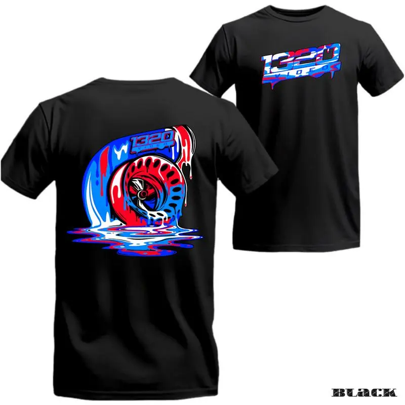 Unisex 1320 VIDEO TURBO DRIP 2.0 Super Car Graphic Tshirt, Menswear Shortsleeve Cotton Crewneck, Classic Fit Lightweight Soft Casual Sports Top, Racing Automotive Streetwear, Car Culture Gift (S-3XL)