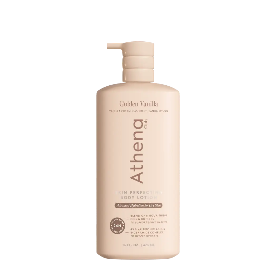 Golden Vanilla - Athena Club Skin Perfecting Body Lotion | 24-Hour Hydration | Fast-Absorbing | Strengthens Skin | Dermatologist Tested