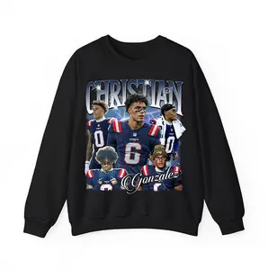 Christian Gonzalez Sweatshirt, New England Patriots CB Football Shirt, Vintage 90s Rap Tee Style, Retro Sports Fan Gift