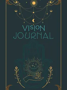 Vision Journal: Magical bohemian styled blank lined notebook