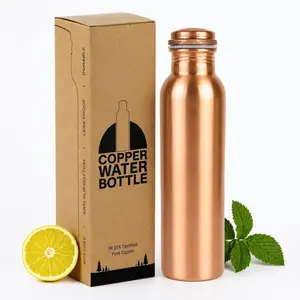 Pure Copper Water Bottle 34 oz (1000 ml) – Lab Tested, Leak-Proof Ayurvedic Copper Bottle for Drinking Water, BPA-Free, Eco-Friendly, Handcrafted for Daily Hydration & Wellness