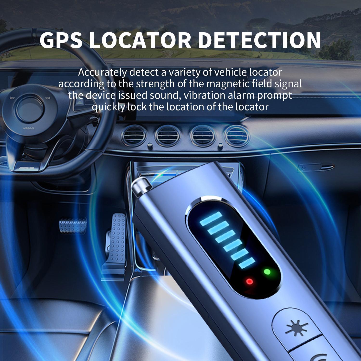 Hidden Camera Detector GPS Tracker Device for Airbnb, Travel, Car, Bathroom, Office, Hotel, Listening Device Detector, Anti-Positioning Monitoring, Black friend gift Remote Portable Electronic Gadgets Wireless Safety Protection Automatic