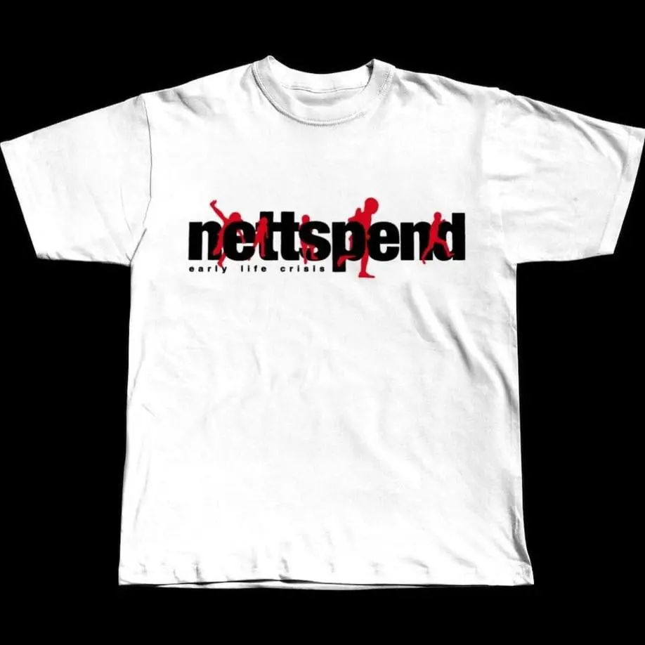 Nettspend Early life crisis ERL graphic Invert Tour tee shirt Underground Osamason, Short Sleeve Crew Neck T-Shirt, Pull On, Casual