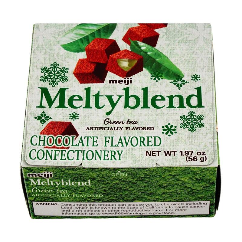MEIJI MELTYBLEND Matcha Truffle Chocolate 53g - Japanese Creamy White Chocolate with Rich Matcha Filling, Perfect Snack for Tea Time