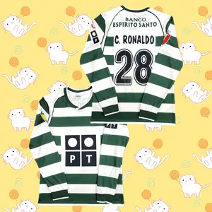 2002-03 Home Primeira Liga Long Sleeve Retro Jersey – C. Ronaldo #28