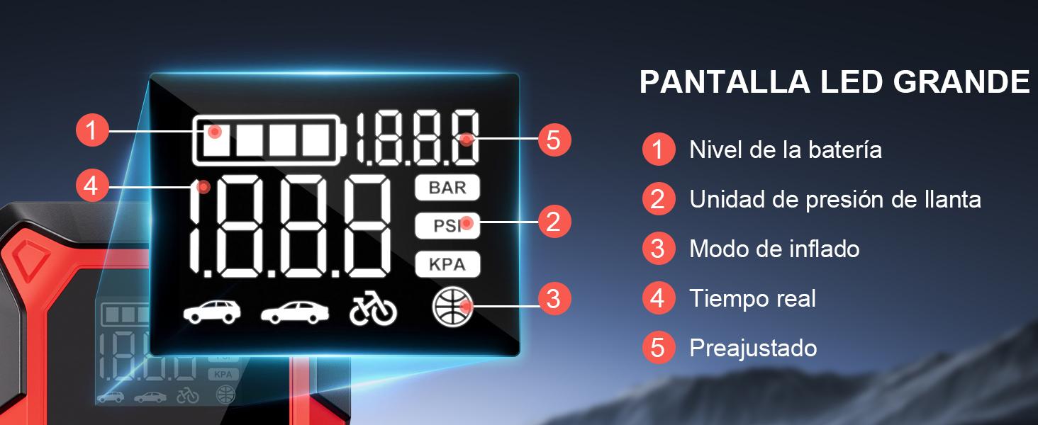 GOOLOO A3 Arrancador de batería con compresor de aire, 3000 A portátil de batería de coche (9,0 gasolina/6,5 L diésel) con inflador de neumáticos de apagado automático de 150 PSI, caja de salto de litio supersegura de 12V, arrancador de batería de coche