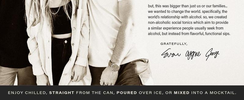 Hiyo Organic Social Tonic - Peach Mango, 12 FZ - N.A. Functional Seltzer, Sparkling Water Crafted with Organic Adaptogens, Nootropics & Botanicals