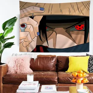 Tapestry Amine Uchiha Itachi Colorful Tapestry Wall Hanging Bohemian Wall Tapestry Mandala Wall Art Decor 60X40 In