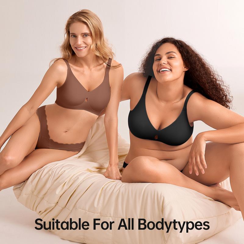 OEAK Seamless Jelly Invisible Water-Drop Hollow Comfort Bra No Underwire Seamless Push Up Full Coverage Supportive Bras for Women - Everyday Bra OEAK Seamless Jelly Invisible Water-Drop Hollow Comfort Bra No Underwire Seamless Push Up Full Coverage Supportive Bras for Women - Everyday Bra