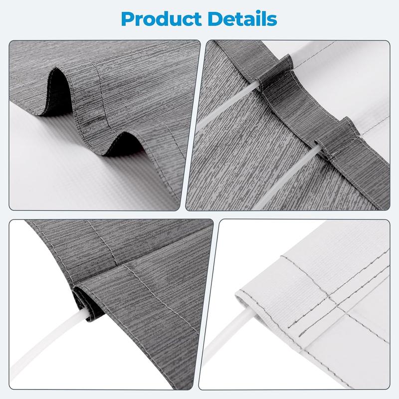 TSUMBAY RV Awning Fabric Replacement, 18.5oz Heavy-Duty Weatherproof Anti-UV Vinyl Awning Fabric for Outdoor Camper & Trailer and Motorhome 16'(Fabric 15'2"), Gray Fade TSUMBAY RV Awning Fabric Replacement, 18.5oz Heavy-Duty Weatherproof Anti-UV Vinyl Awning Fabric for Outdoor Camper & Trailer and Motorhome 16'(Fabric 15'2"), Gray Fade