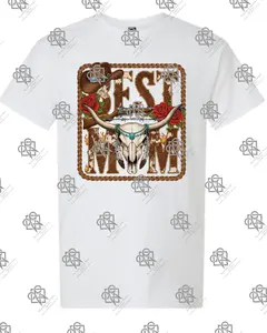 Best Mom Western Longhorn T-shirt Design #1013