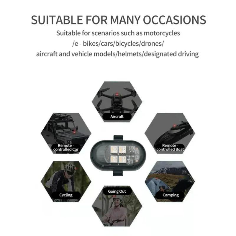 Wireless LED Strobe Lights Car Decor Atmosphere Light Warning Lights RGB Led Aircraft Strobe Lights Car Motorcycle LED Lights