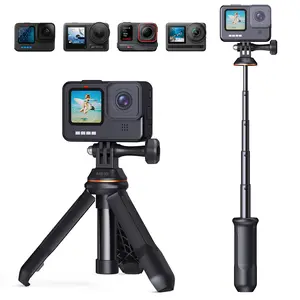 [K&F CONCEPT]MS03 13''/33cm Action Camera Mounts  Stick Desktop Stand (Small Size) For Gopro, Action,Camera  Video Recording Tripod Stand, Cellphone Clip for Smartphone Live Streaming Vlog Phone Selfie