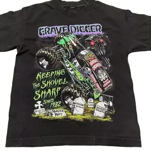 Retro Grave Digger Monster Jam Graphic Tee, Monster Jam Shirt, Racing Tee For Fan