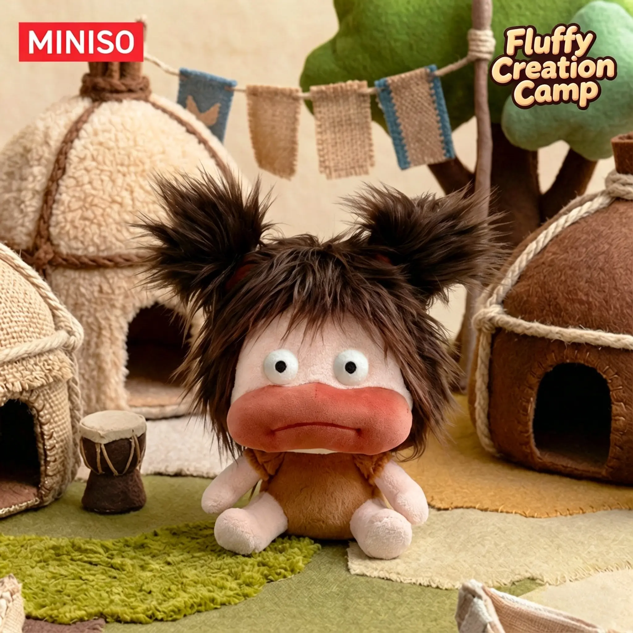 MINISO Ugly Duckling Dudu Stuffed Animal Plush Doll - Fluffy "Creation Camp" Character, Abstract Quirky Design, Bag-Ready Plush Playful Charm, Back to School Haul Gift for Kids, Collectible Toy