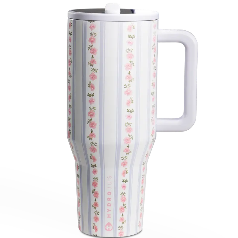 HydroJug Traveler | Leak-Proof Insulated Tumbler with Flip Straw & Cup Holder Fit Flasks Lid Drinkware