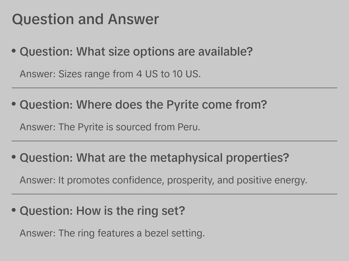 Raw Pyrite Bezel Ring in Sterling Silver