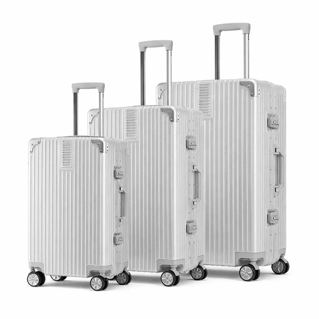 Lightweight Durable Hardshell Spinner Luggage Set - 20/26/29 Inch Aluminum Frame, Zipperless with TSA Lock & Buckle, Security Carry On for Travel & Back to School Family Use sohochic