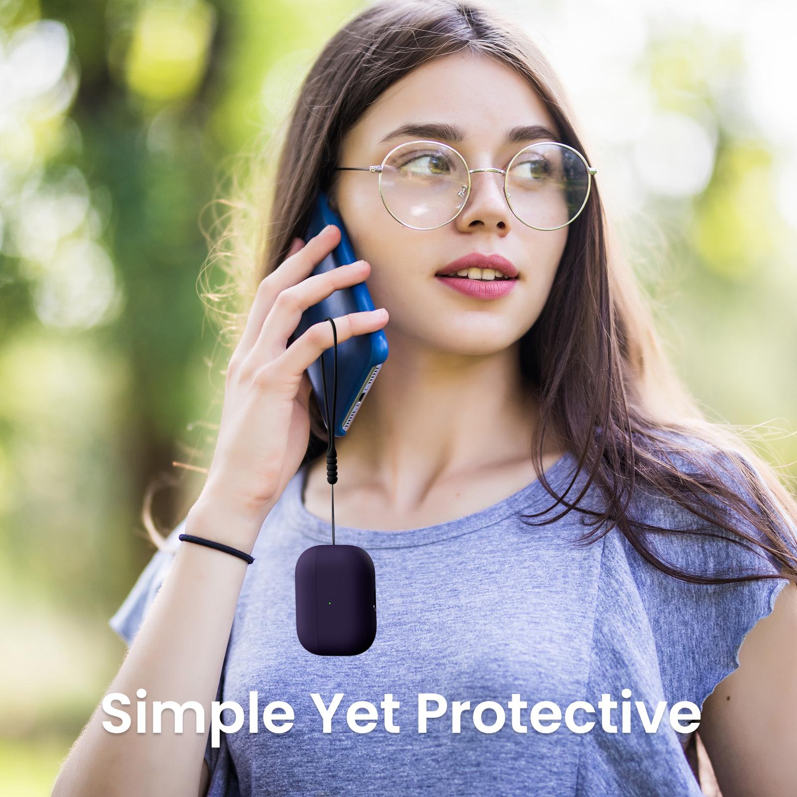 ORNARTO Compatible with AirPods Pro 2 Case 2022, Protective Soft Silicone for AirPods Pro 2nd Generation Case, Front LED Visible Skin Cover Accessories Handheld