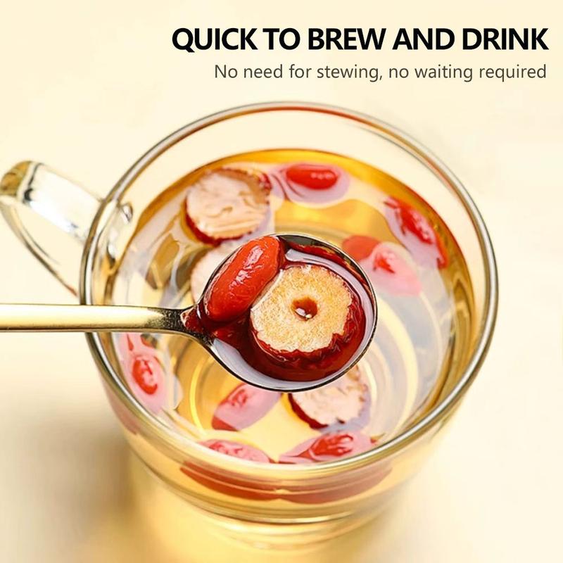 Rose Red Date Brown Sugar And Ginger Tea 7packs 119g(Brown Sugar And Ginger Tea 12g×7pcs）Rose And Red Date Tea (5g×7pcs）Caffeine Free With Red Date, Brown Sugar, Goji Berry, Rose, Bamboo And Ginger